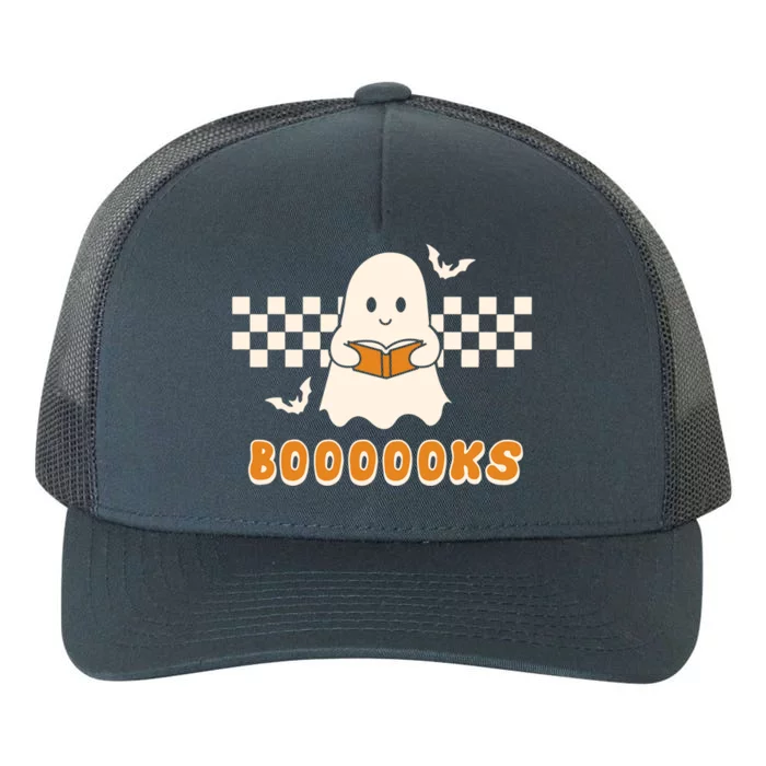 Halloween Booooks Cute Ghost Boo Reading Books Adults Meaningful Gift Yupoong Adult 5-Panel Trucker Hat