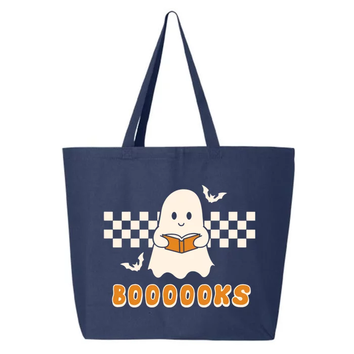 Halloween Booooks Cute Ghost Boo Reading Books Adults Meaningful Gift 25L Jumbo Tote