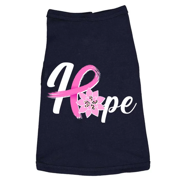 Hope Breast Cancer Awareness Ribbon Flower Doggie Tank