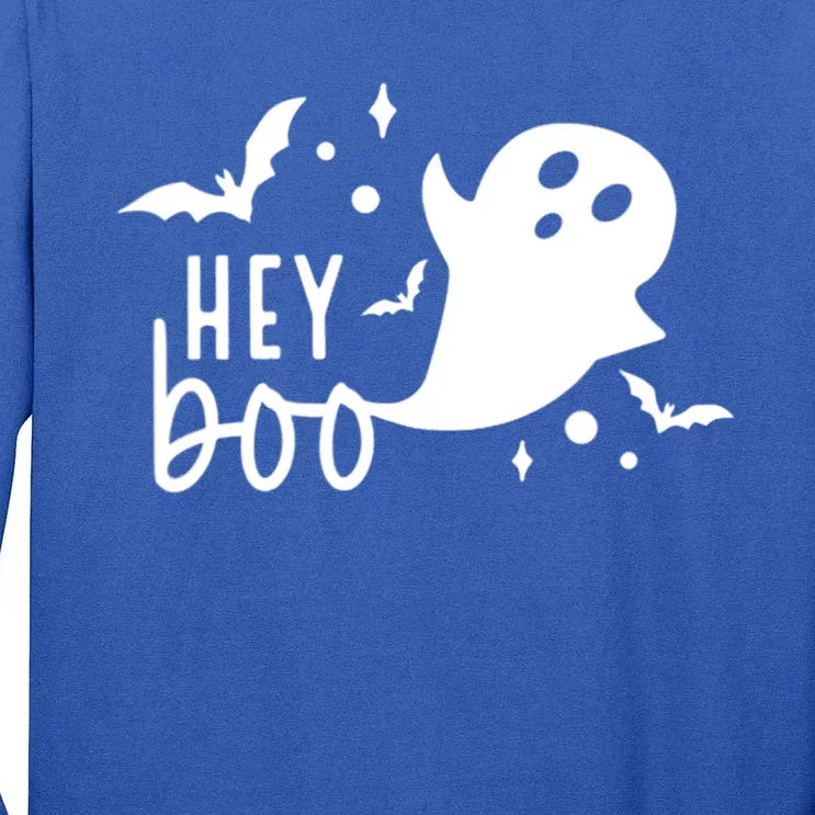 Hey Boo Cute Halloween Ghost Funny Autumn Fall Spooky Gift Tall Long Sleeve T-Shirt