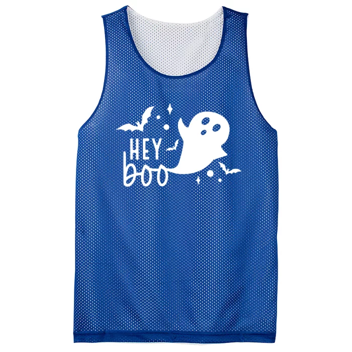 Hey Boo Cute Halloween Ghost Funny Autumn Fall Spooky Gift Mesh Reversible Basketball Jersey Tank