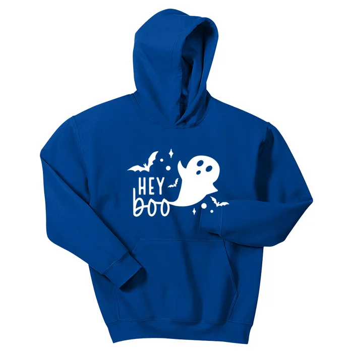 Hey Boo Cute Halloween Ghost Funny Autumn Fall Spooky Gift Kids Hoodie