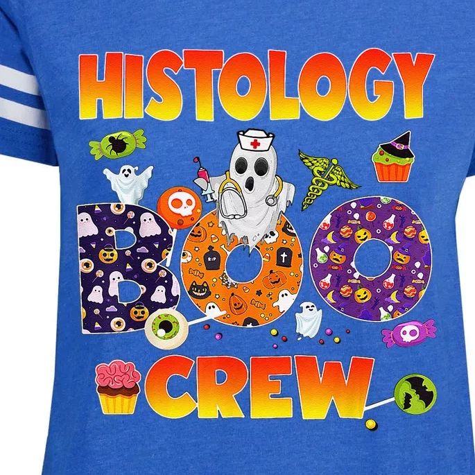 Histology Boo Crew Halloween Ghost Costume Matching Enza Ladies Jersey Football T-Shirt