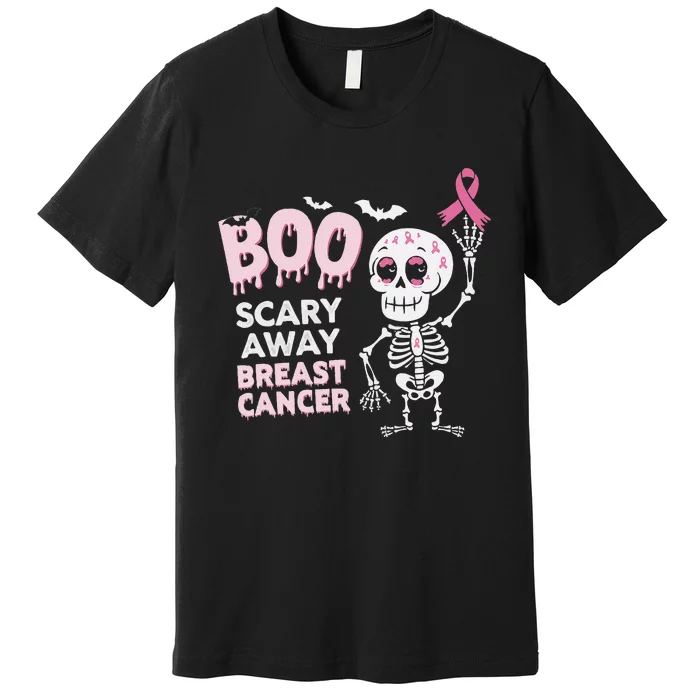 Halloween Breast Cancer Awareness Chemotherapy Pin.K Ribbon Premium T-Shirt