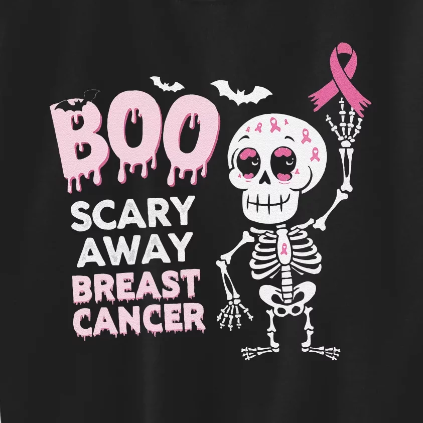 Halloween Breast Cancer Awareness Chemotherapy Pin.K Ribbon Kids Sweatshirt