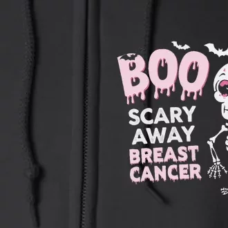 Halloween Breast Cancer Awareness Chemotherapy Pin.K Ribbon Full Zip Hoodie