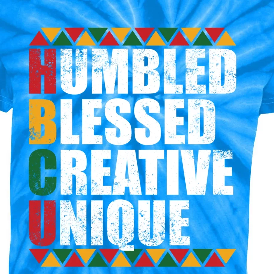 Humbled Blessed Creative Unique Historically Black U Hbcu Meaningful Gift Kids Tie-Dye T-Shirt