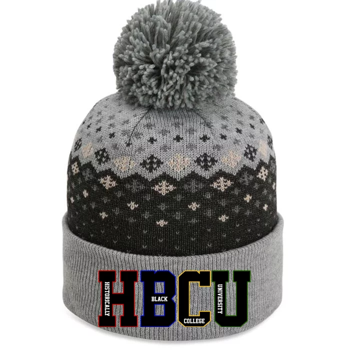 Historically Black College University Student HBCU The Baniff Cuffed Pom Beanie