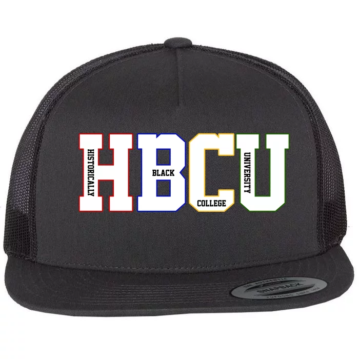 Historically Black College University Student HBCU Flat Bill Trucker Hat