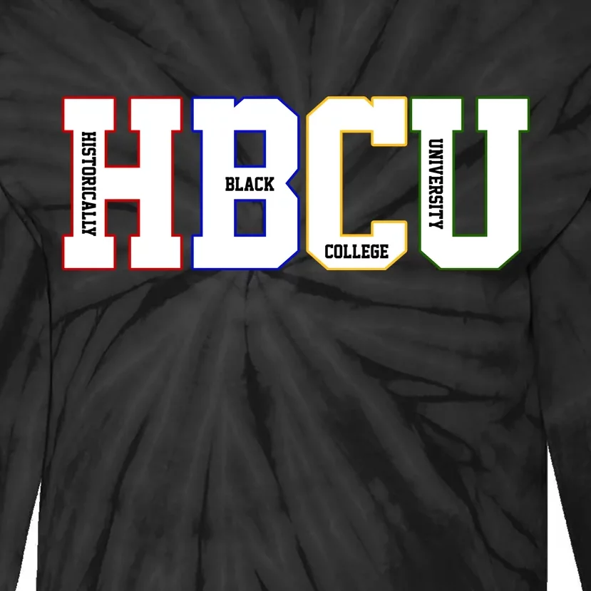 Historically Black College University Student HBCU Tie-Dye Long Sleeve Shirt