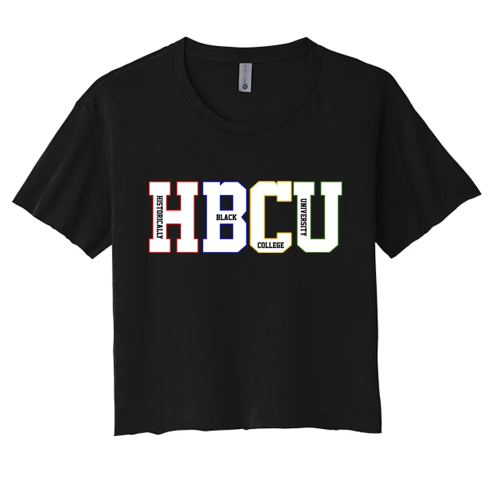 Historically Black College University Student HBCU Women's Crop Top Tee