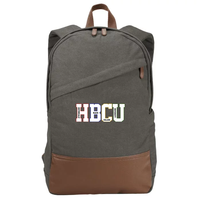 Historically Black College University Student HBCU Cotton Canvas Backpack