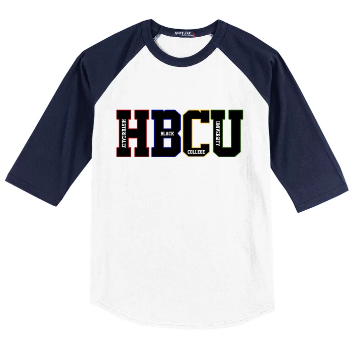 Historically Black College University Student HBCU Baseball Sleeve Shirt