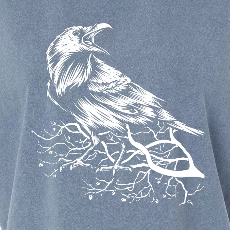 Halloween Bird Creepy Gift Raven Bird Animal Crow Garment-Dyed Women's Muscle Tee