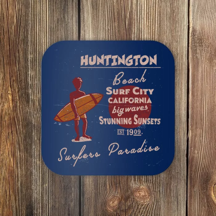 Huntington Beach California Vintage Coaster