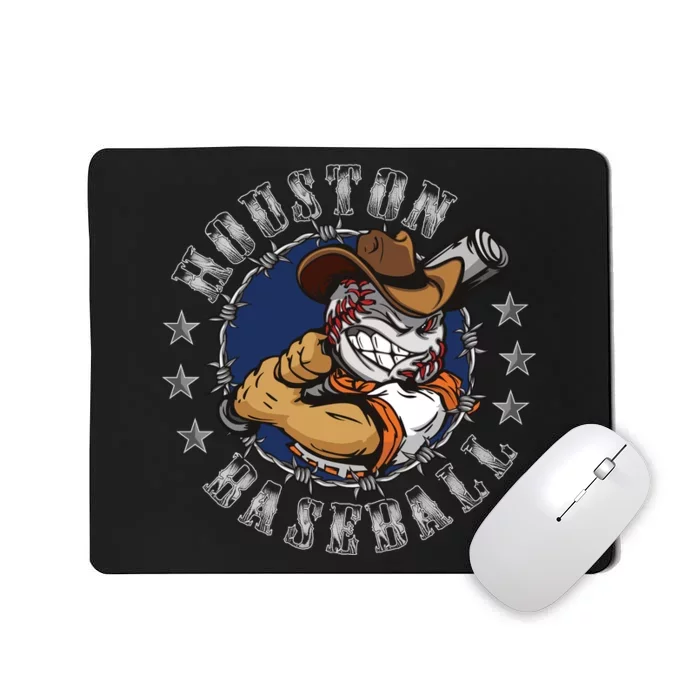 Houston Baseball Cartoon Mousepad