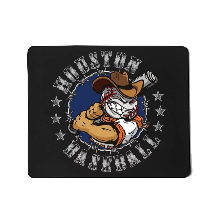 Houston Baseball Cartoon Mousepad