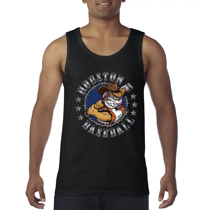 Houston Baseball Cartoon Tank Top