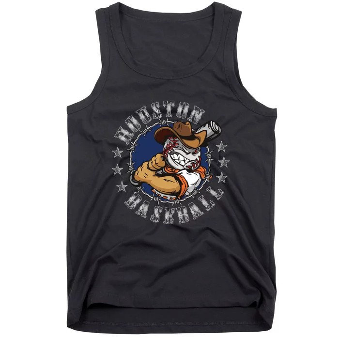 Houston Baseball Cartoon Tank Top