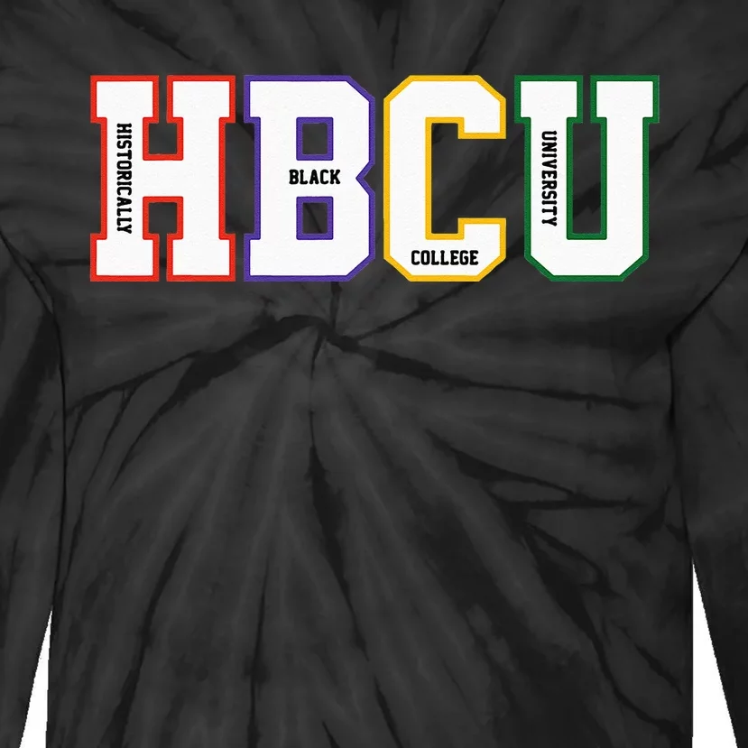 Historically Black College University Student HBCU Made Tie-Dye Long Sleeve Shirt