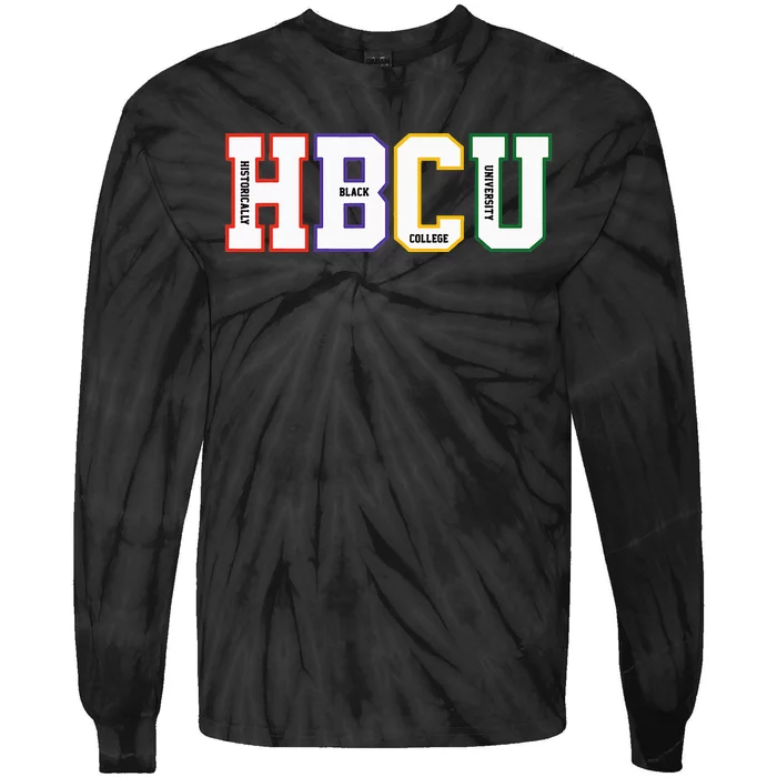 Historically Black College University Student HBCU Made Tie-Dye Long Sleeve Shirt