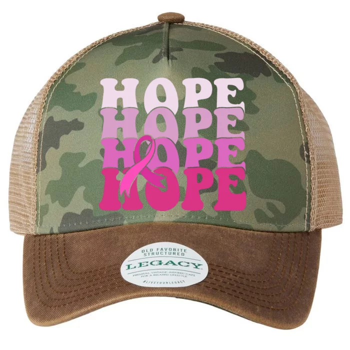 Hope Breast Cancer Awareness Ribbon Legacy Tie Dye Trucker Hat