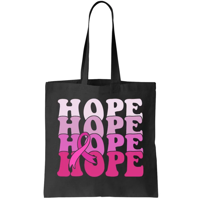 Hope Breast Cancer Awareness Ribbon Tote Bag