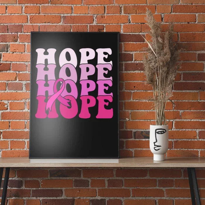 Hope Breast Cancer Awareness Ribbon Poster