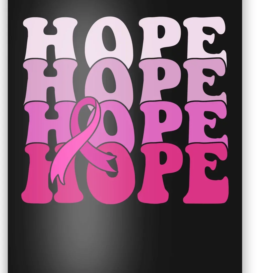 Hope Breast Cancer Awareness Ribbon Poster