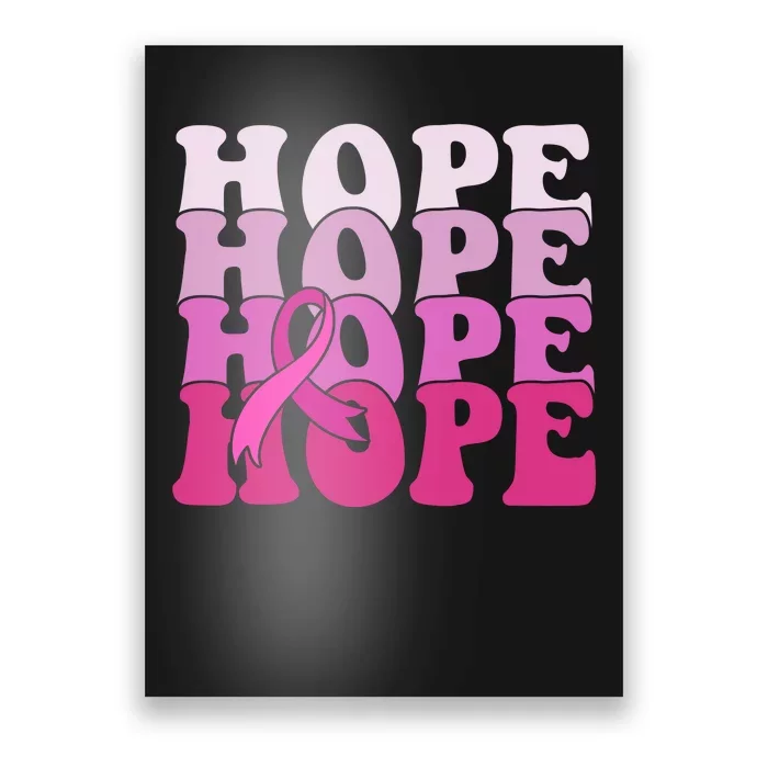 Hope Breast Cancer Awareness Ribbon Poster