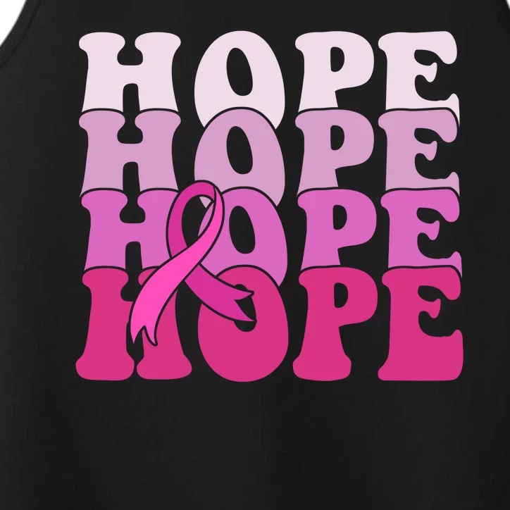 Hope Breast Cancer Awareness Ribbon Performance Tank