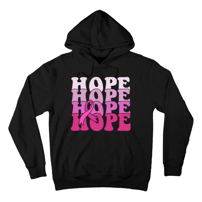 Hope Breast Cancer Awareness Ribbon Tall Hoodie