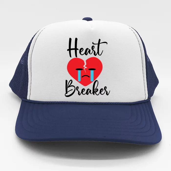 Heart Breaker Crying Heart Valentines Day Trucker Hat