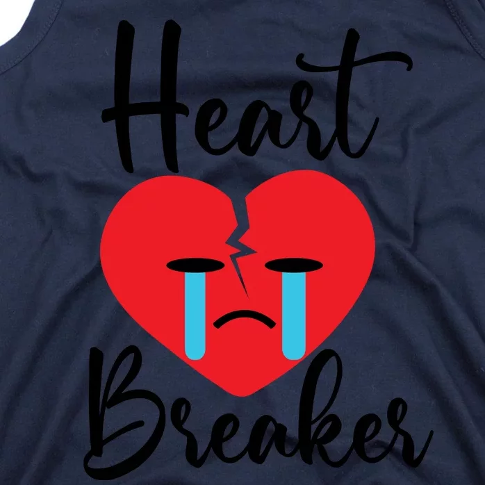 Heart Breaker Crying Heart Valentines Day Tank Top