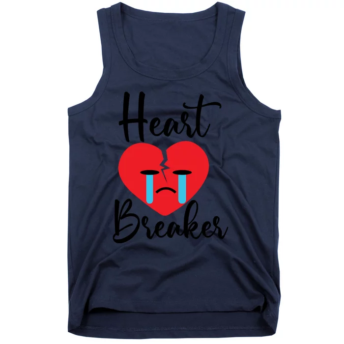 Heart Breaker Crying Heart Valentines Day Tank Top