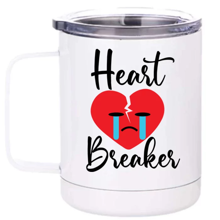 Heart Breaker Crying Heart Valentines Day Front & Back 12oz Stainless Steel Tumbler Cup