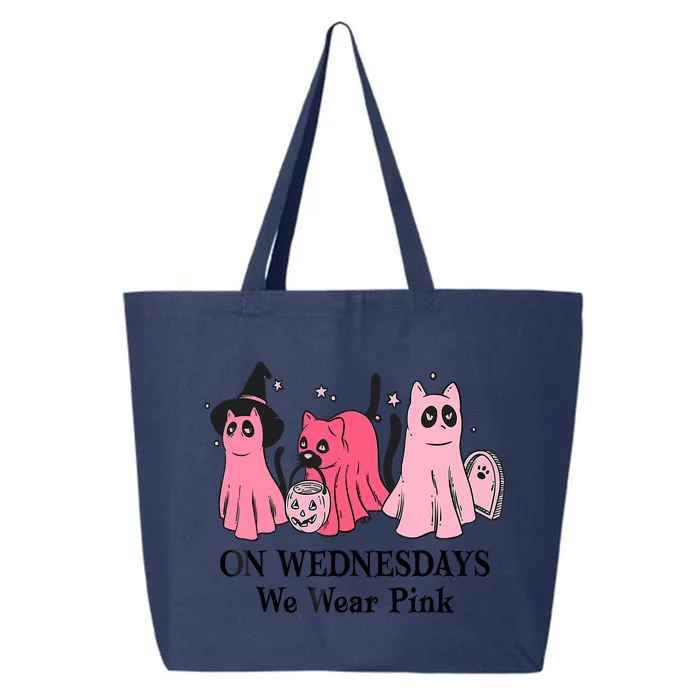 Halloween Breast Cancer On Wednesday We Wear Pink Ghost 25L Jumbo Tote