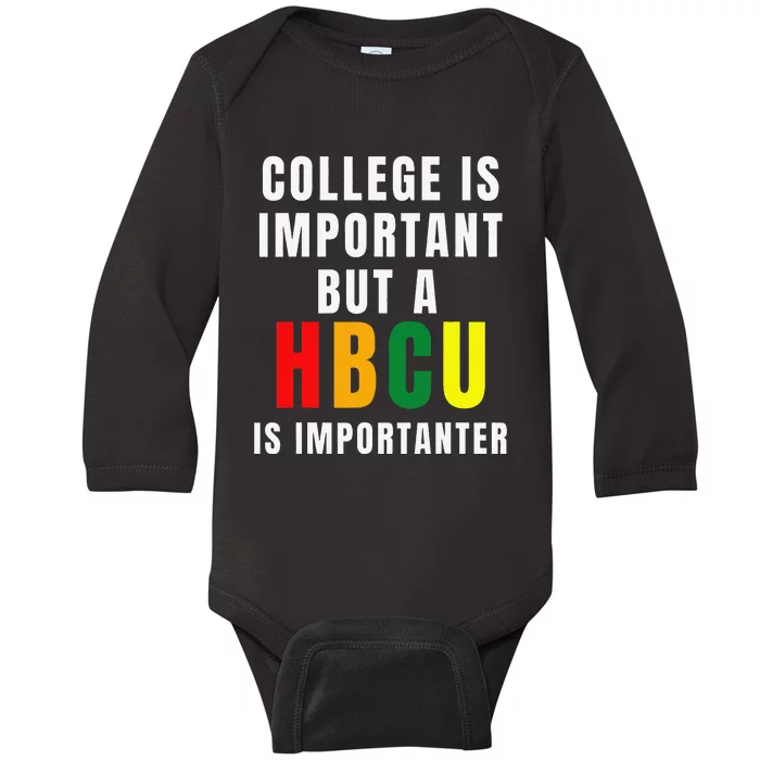 Historically Black College University Student HBCU Novelty Baby Long Sleeve Bodysuit