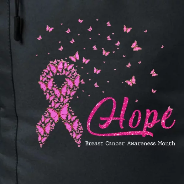 Hope Breast Cancer Awareness Ribbon Butterfly Pink Gift Daily Commute Backpack