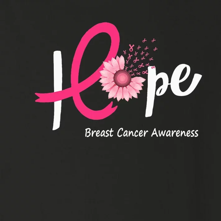 Hope Breast Cancer P.I.N.K Ribbons Sunflower Toddler Long Sleeve Shirt