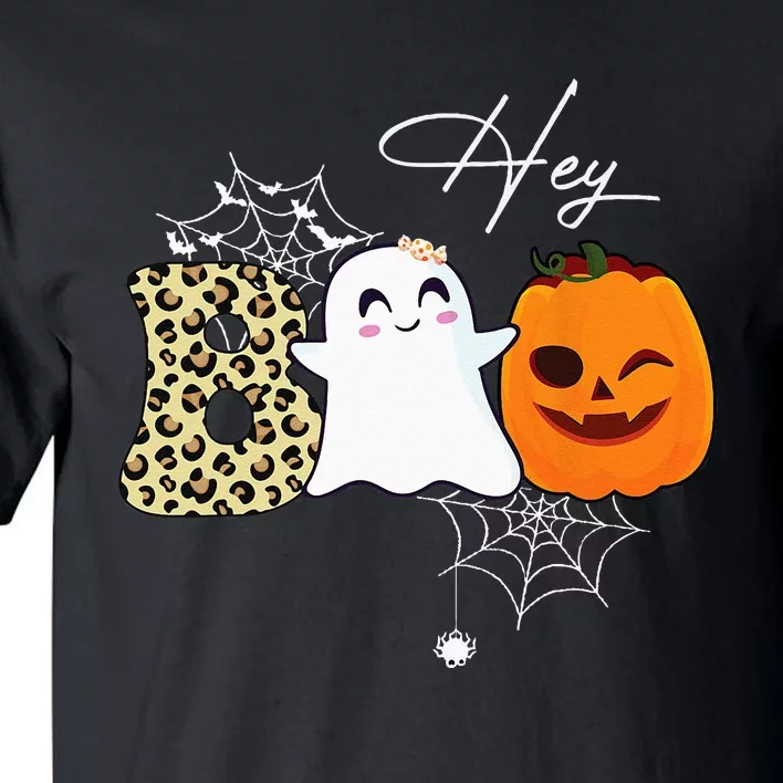 Hey Boo Cute Ghost Pumpkin Face Halloween Tall T-Shirt