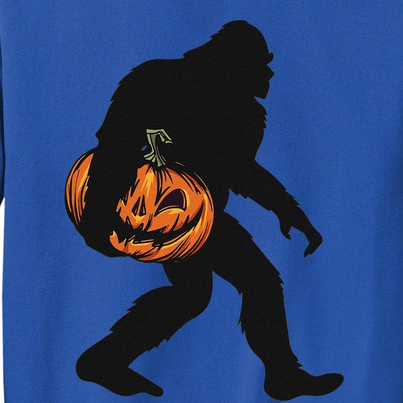 Halloween Bigfoot Carved Pumpkin Sasquatch Tall Sweatshirt