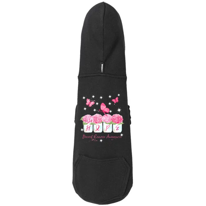 Hope Breast Cancer Awareness Doggie 3-End Fleece Hoodie