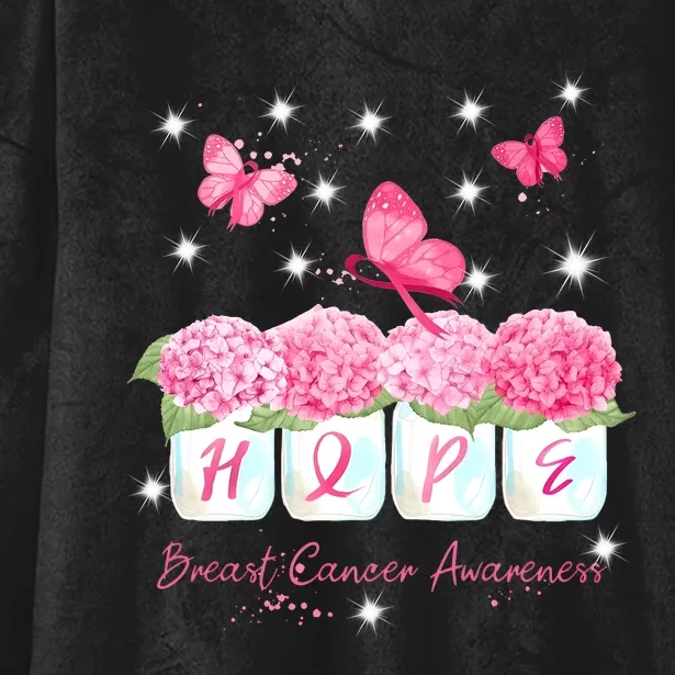 Hope Breast Cancer Awareness Hooded Wearable Blanket