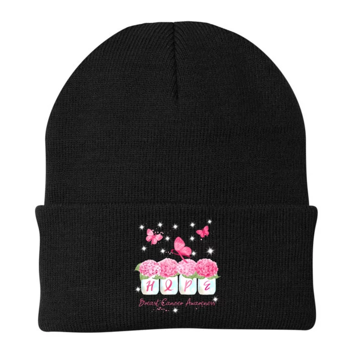 Hope Breast Cancer Awareness Knit Cap Winter Beanie