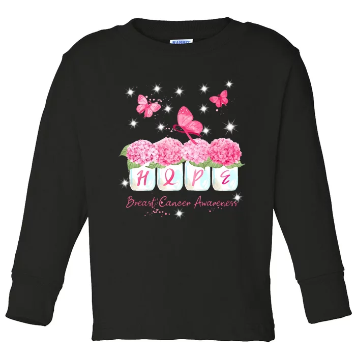 Hope Breast Cancer Awareness Toddler Long Sleeve Shirt