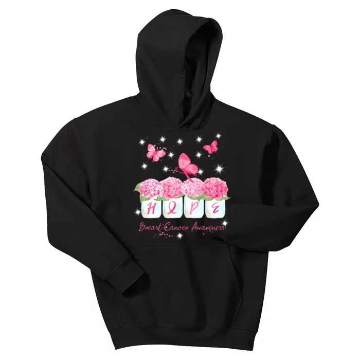 Hope Breast Cancer Awareness Kids Hoodie