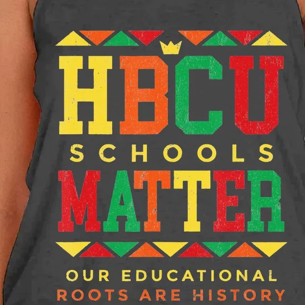 HBCU Black College School Matters African American Student Women's Knotted Racerback Tank