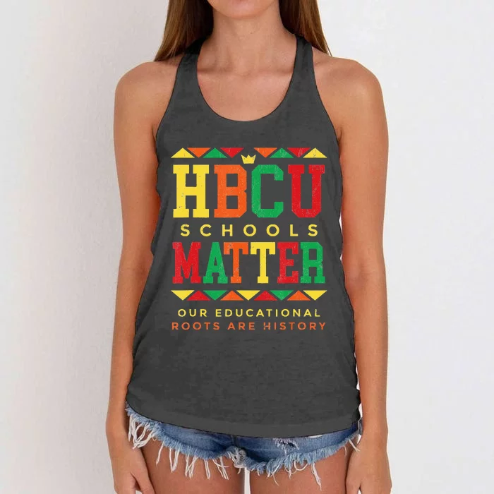 HBCU Black College School Matters African American Student Women's Knotted Racerback Tank