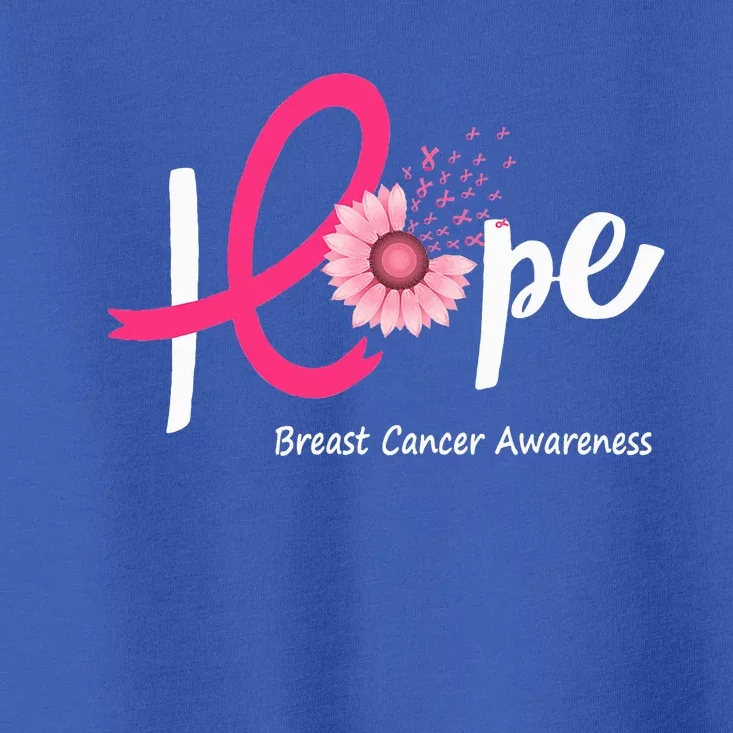 Hope Breast cancer pink Ribbons sunflower October month Toddler T-Shirt